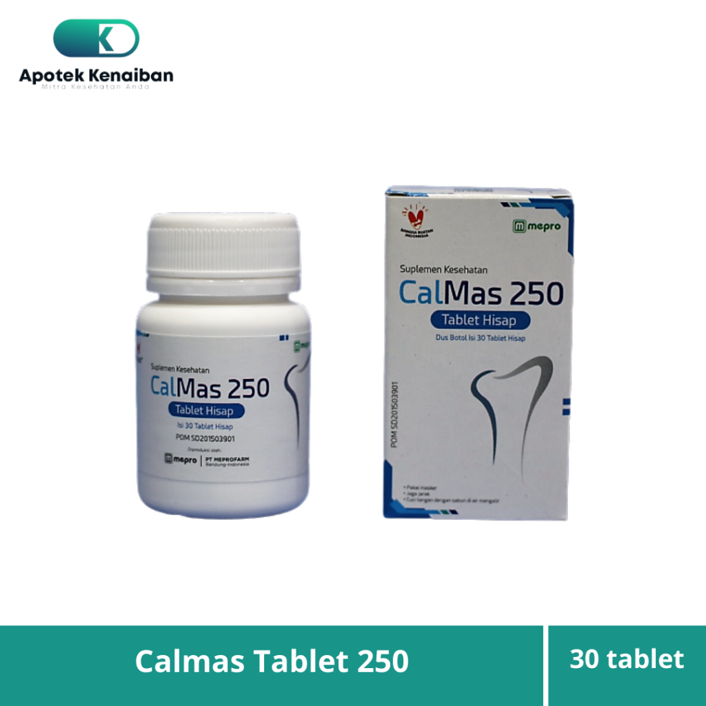 Calmas Tablet 250mg / Suplemen Peninggi Badan Anak