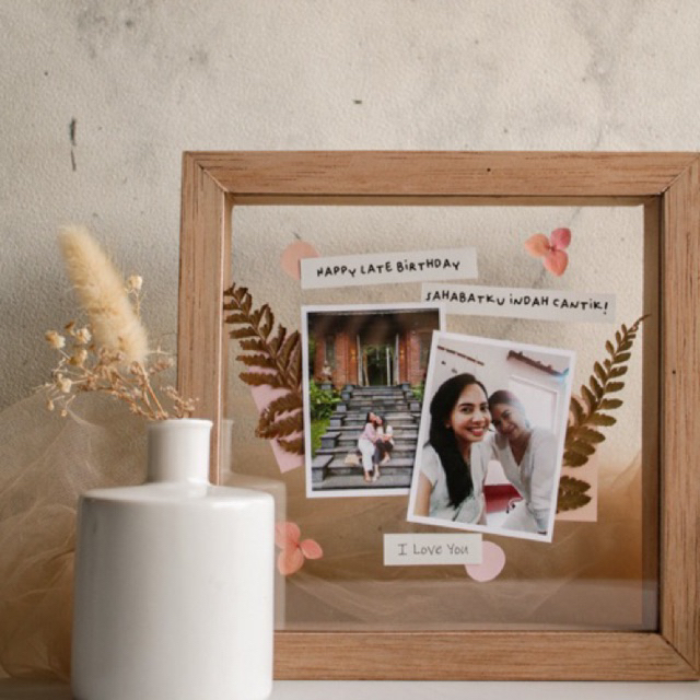 

Double Glass Frame Acyrlic Hadiah Kado Graduation/ Anniversary/ Birthday Gift