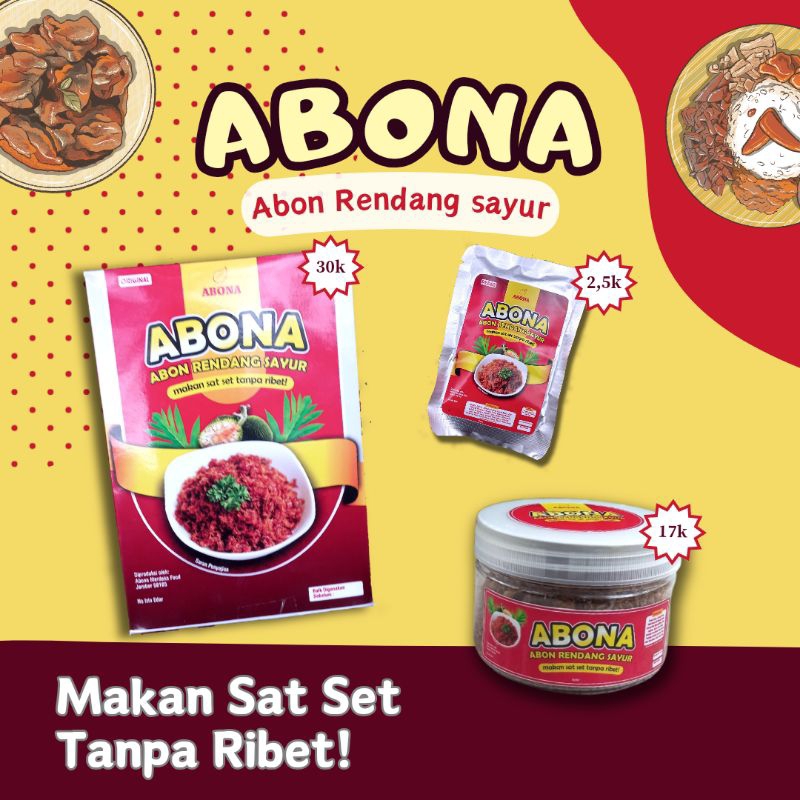

ABONA KEMASAN SACHET - ABON RENDANG SAYUR TERBAIK