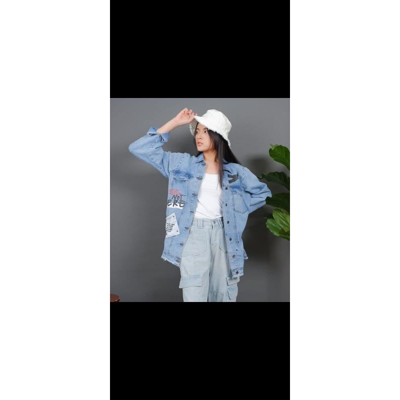 GRAFITTI JEANS JACKET | JACKET JEANS LUCU | JACKET JEANS IMPORT | OUTER JEANS