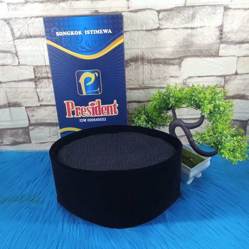 PRESIDENT- Songkok Nasional Peci PRESIDENT TINGGI 11 AC & FULL AC Original