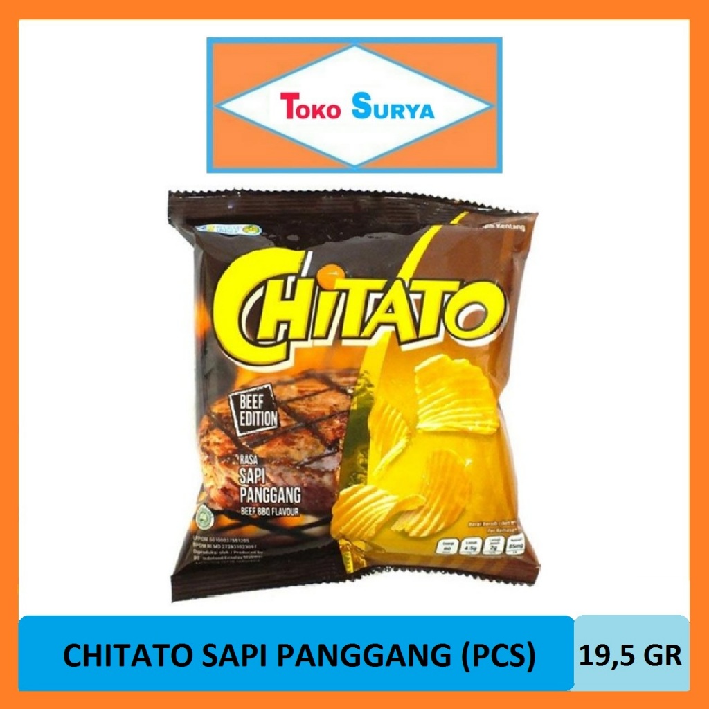 

Chitato Keripik Kentang Rasa Sapi Panggang Beef BBQ Flavour 19.5 Gr