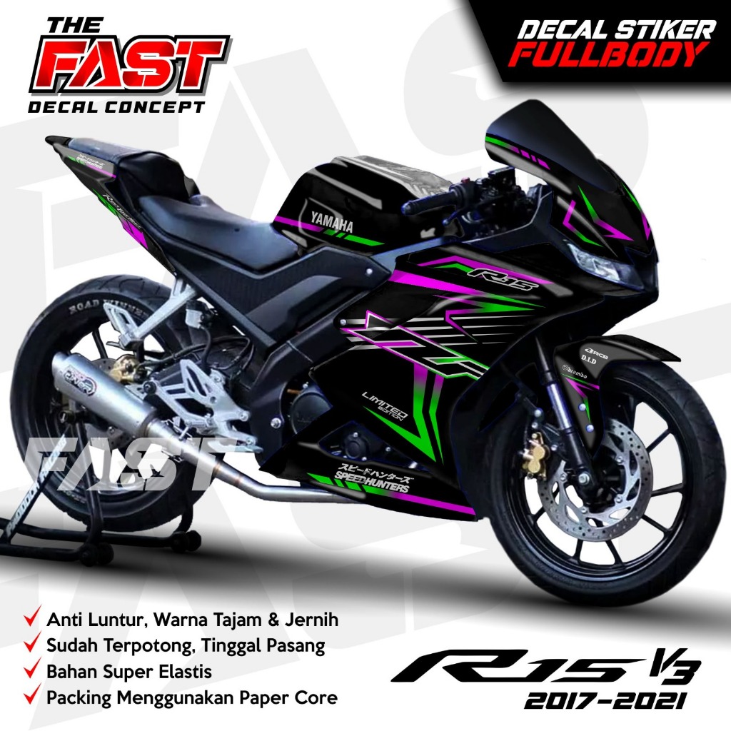 DECAL STIKER R15V3 FULLBODY STIKER R15V3 DECAL MOTOR R15V3 KEREN STICKER MOTOR STIKER VARIASI R15V3 