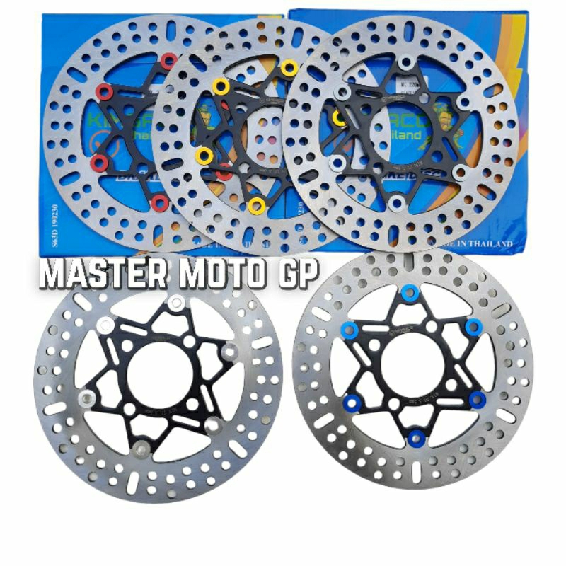 piringan disc standar motif bintang ring CNC bulat Kimsaco Disc standar Front Depan 220mm Piringan D