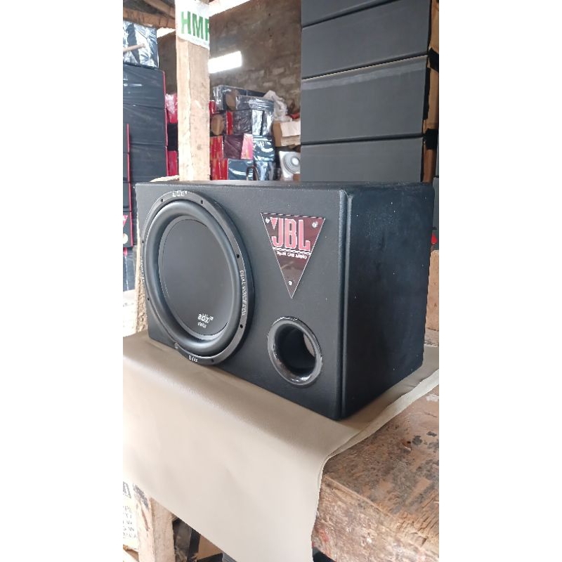 Box subwoofer 12inch porting + Speaker Subwoofer 12inch ADX DELTA 400watt PASIVE