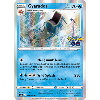 POKEMON TCG INDONESIA GYARADOS HOLOGRAM EDISI POKEMON GO S10B 022/071