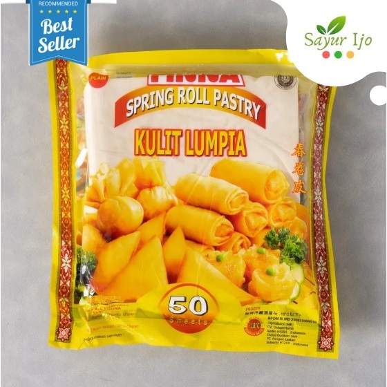 

Finna Kulit Lumpia 250 Gram / Pack ( Isi 50 Lembar ) Spring Roll Pastry Pangsit