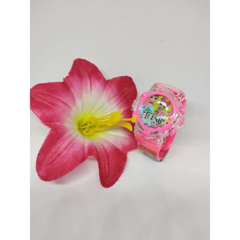 (M4 TOMBOL ANAK ) JAM TANGAN ANAK PEREMPUAN DIGITAL MELODI LAMPU TOMBOL BAWAH
