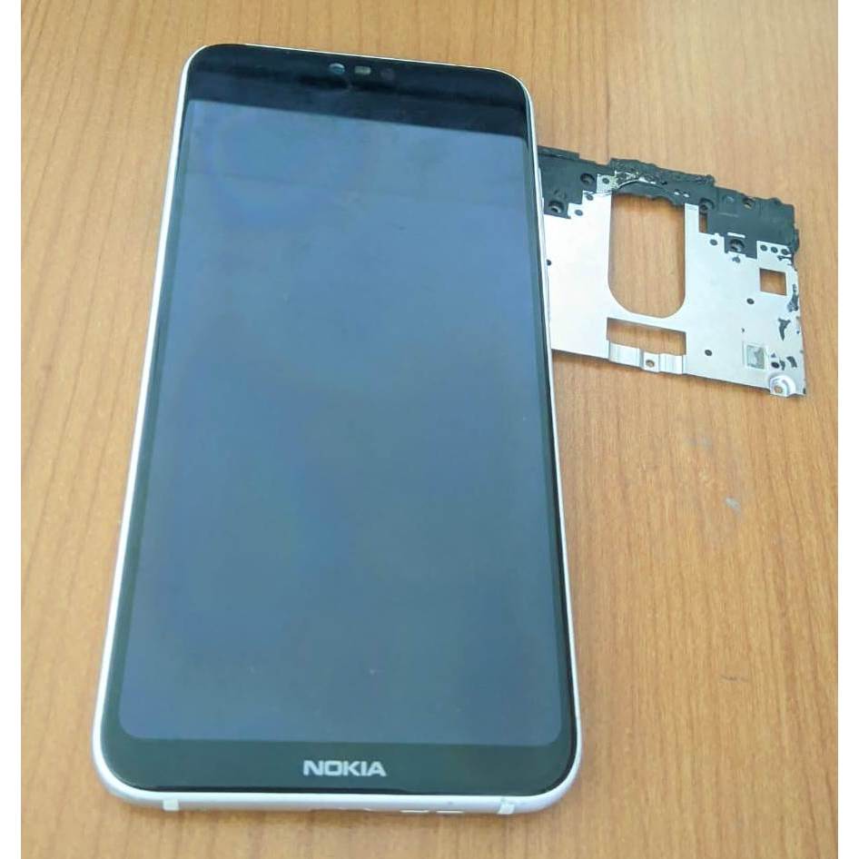 LCD dan Frame Nokia X6 Nokia 6.1 Plus Original Copotan Silver