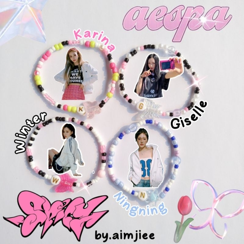 Aespa Spicy Bracelet Gelang Manik-manik Korea