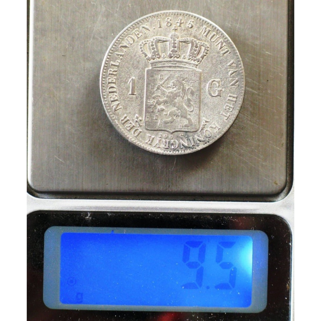 koin 1 Gulden 1845 King Willem 2 Belanda rare koin BL1