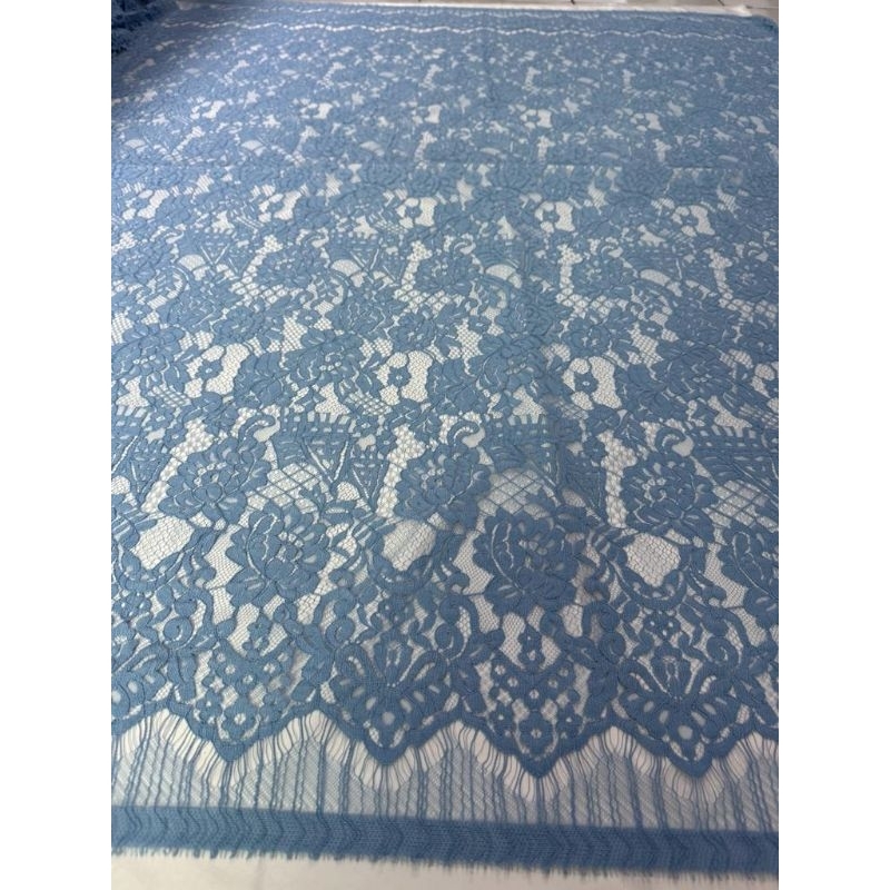 bahan kain semi Prancis perpotong/semi Prancis perpanel ukuran 2,5 meter/brukat semi Prancis