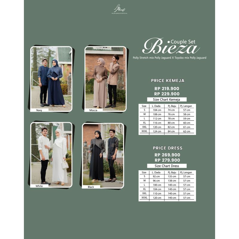 COUPLE SET arrafi baju cvouple dress kemeja arrafi BIEZA COUPLE SET arrafi ORI cantik trandy kekinia