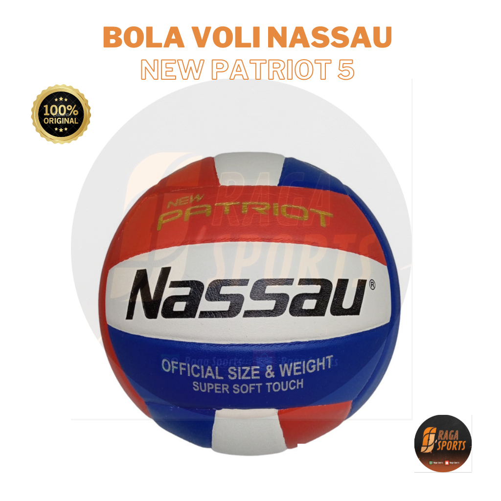 NASSAU BOLA VOLLY NASSAU NEW PATRIOT/VOLI NASSAU SIZE 5 ORIGINAL 100%