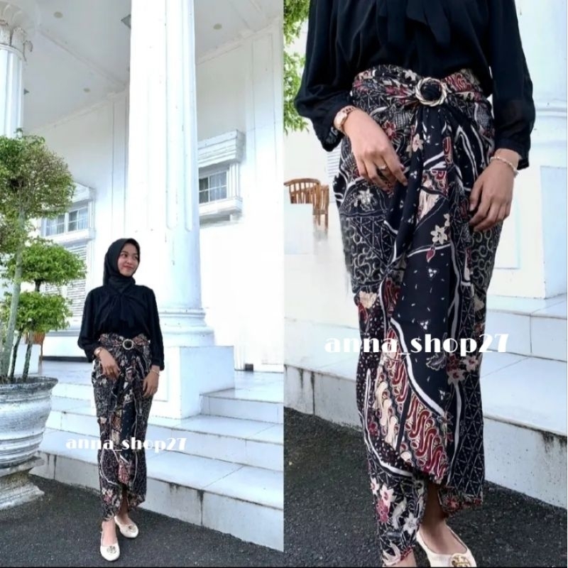 Rok Lilit Batik Moderm / Kain Batik Lilit Terbaru / Rok Kebaya Bahan Sutra HQ Panjang Ring Satin Mew