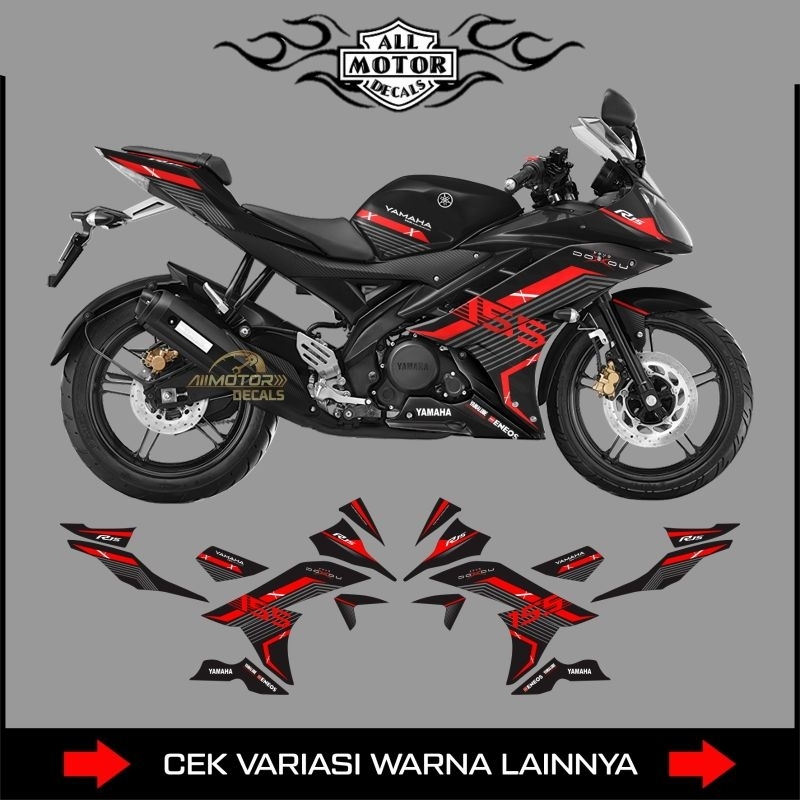 Striping Yamaha R15 V2 Livery Doxou / Sticker Motor R15 V2 Tahun 2014, 2015, 2016,  2017 / Decal Emb