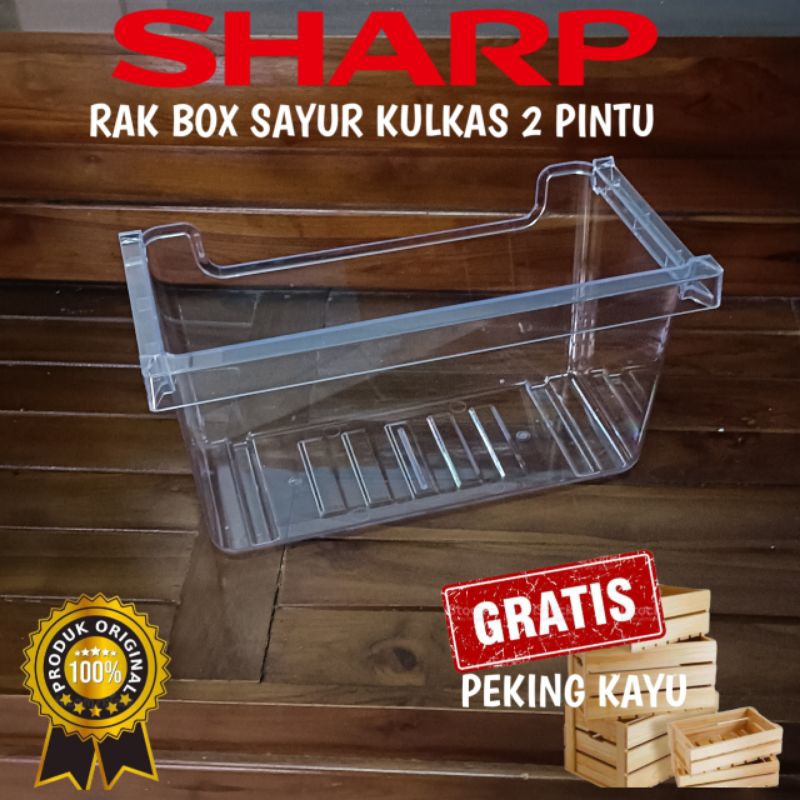 RAK BOX SAYUR DAN BUAH KULKAS SHARP 2 PINTU ORIGINAL