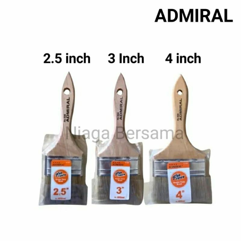 

Kuas Cat Admiral 2.5 inch 3 inch 4 inchi Koas Kayu