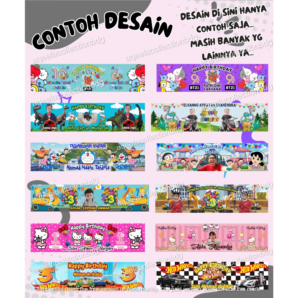 

RB [10Pcs]Plastik Label Snack Ultah Custom Uk 30X45cm Ulang Tahun
