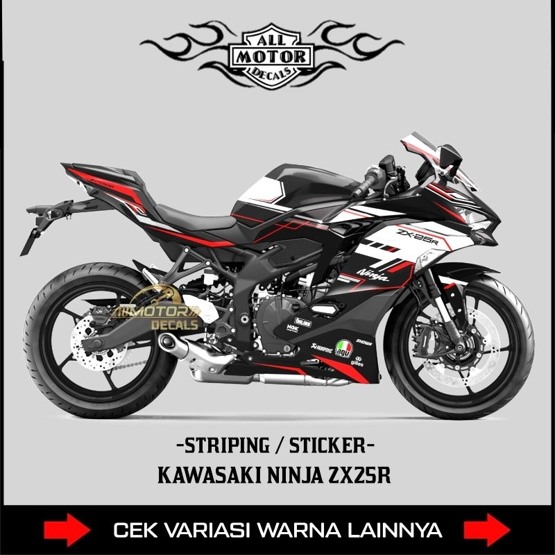 Striping Kawasaki Ninja ZX25R Grafis Moto Desain / Decal Stiker Motor ZX25R / Sticker Ninja 250 Fi Z