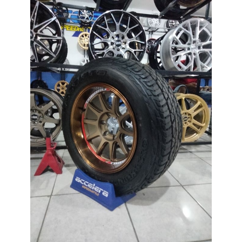 Stock pelek mobil model hsr toboali Ring18 Paket plus ban 265/60 ring18 accelera omikron at