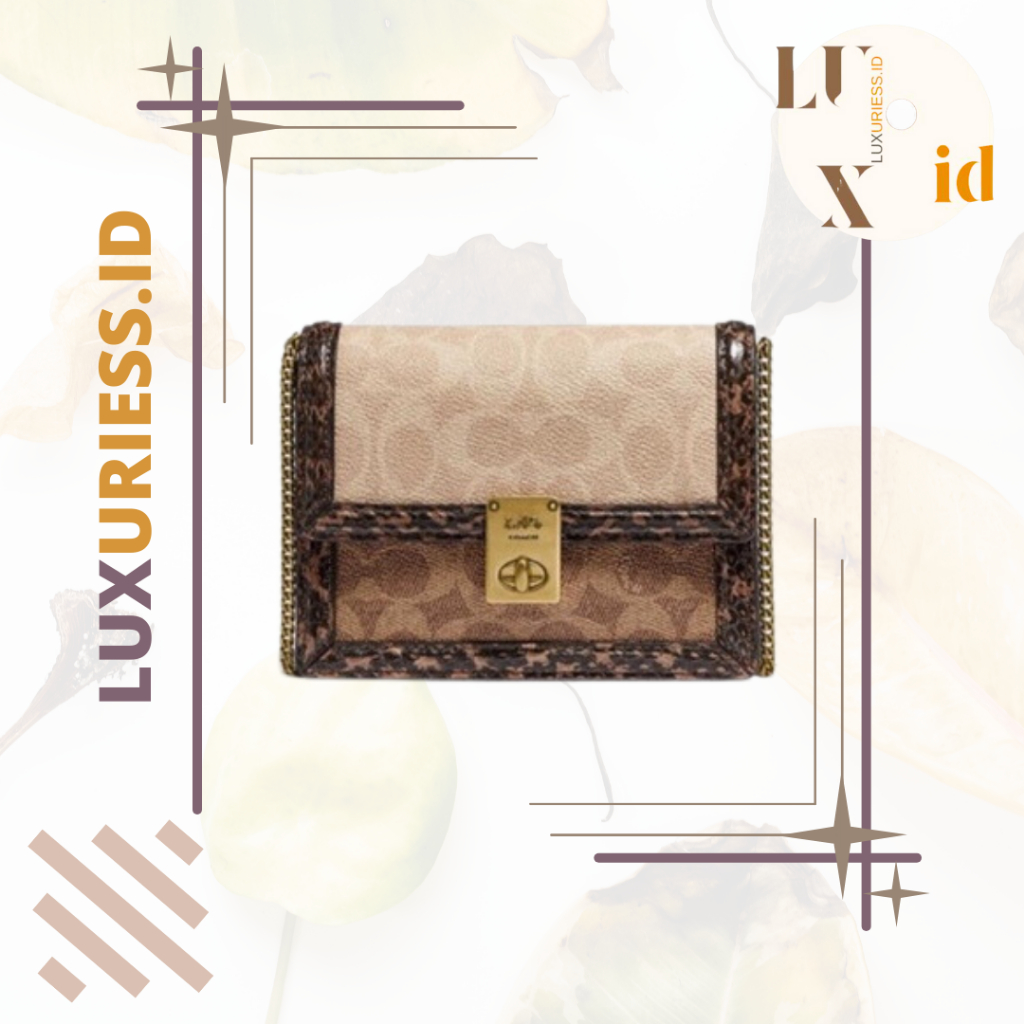 COACH HUTTON BELT BAG IN BLOCKED SIGNATURE WITH SNAKESKIN