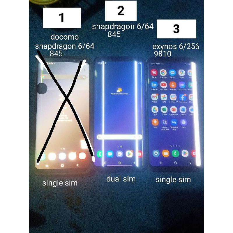 2 hp samsung s9plus 6/256 dan s9+ 6/64 bekas murah