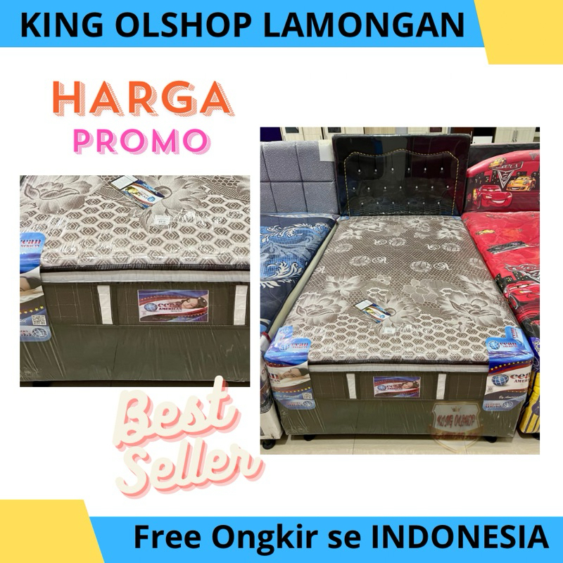 Springbed Bed Sorong American Ocean 120x200 Plush Top Knitting [LAMONGAN]