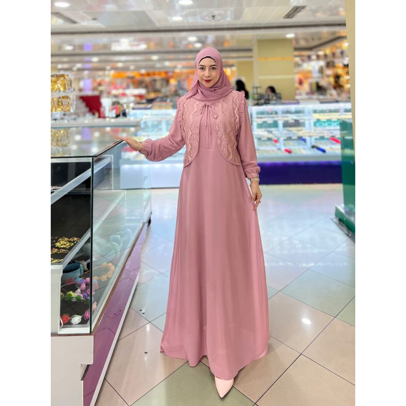 GAMIS ASSYIFA BROKAT BLAZER BY SULFINA