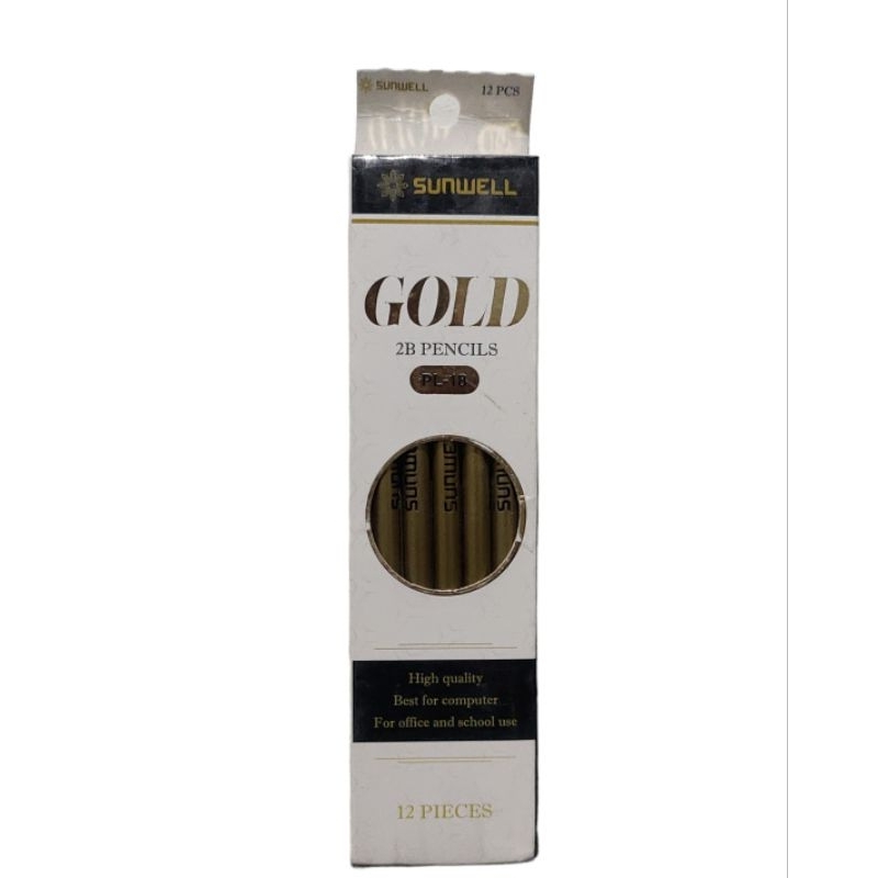 

Pensil 2B Sunwell Gold isi 12 pcs
