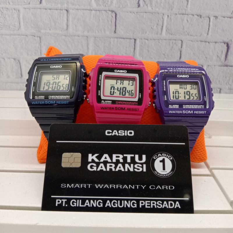 Jam tangan Casio W215H strap resin original