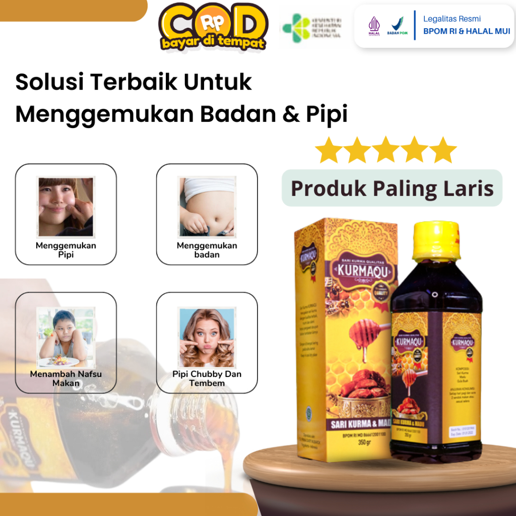 Obat Penggemuk Pipi, Penggemuk Badan, Pipi Tembem, Penambah Nafsu Makan, Pipi Chuby, Madu Gemuk bada