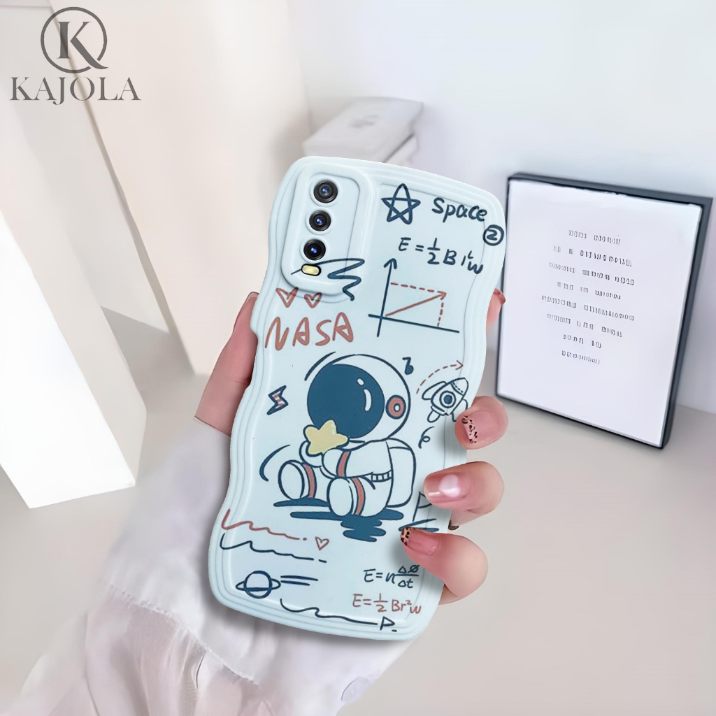 Case Gelombang VIVO Y20 / Y12S Motif Aesthetic Bahan Softcase silicon Lentur - Skin / Casing Handpon