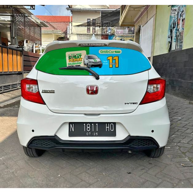 Stiker  Oneway Vision - Stiker tembus pandang Kaca Belakang OJEK ONLINE OJOL MAXIM GRABCAR GOCAR