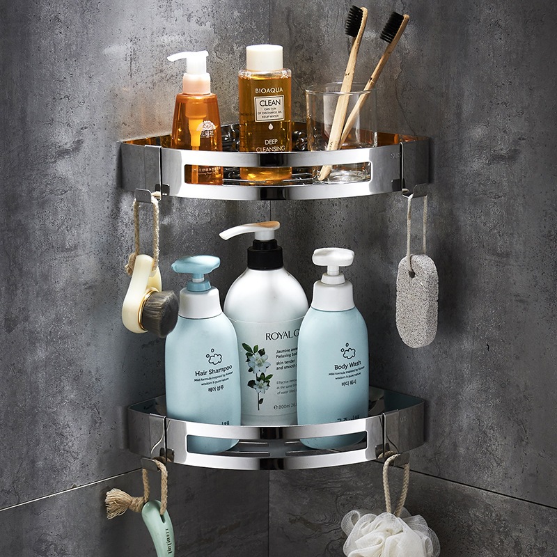 Twigo Rak Peralatan Kamar Mandi Stainless Segitiga / Toiletries Rack