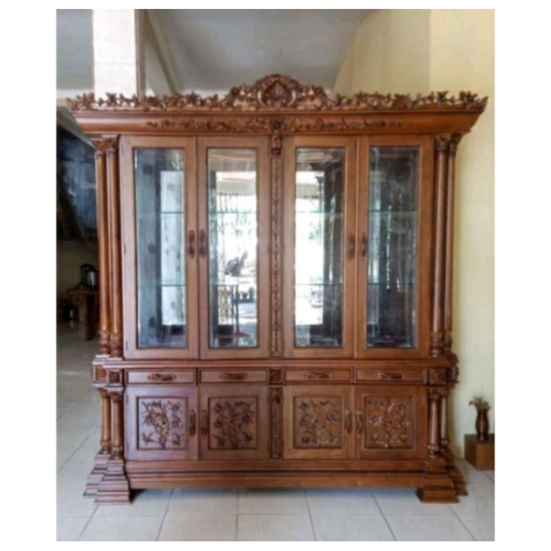 lemari hias jati jepara