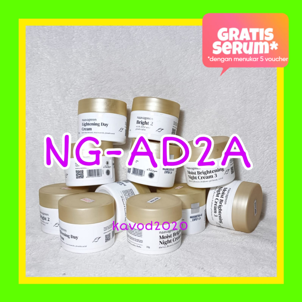 Krim Malam Naavagreen NG-AD2A Acne Night Cream 10 gram by dr Fredi Setyawan Original Skin Care Obat 