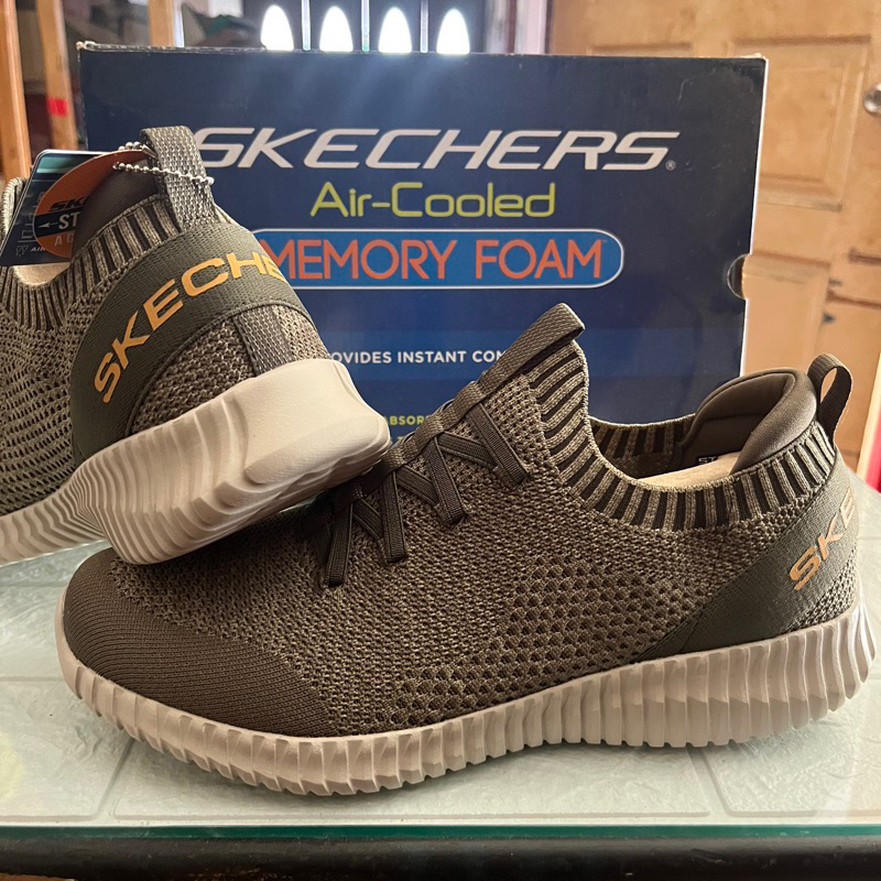 Skechers air cooled Men's Sneaker Shoes - Taupe/Brown