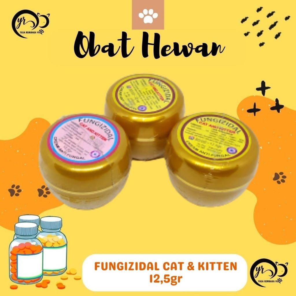 FUNGIZIDAL CAT 12.5gr - Salep Untuk Mengobati Jamur Kucing Kitten