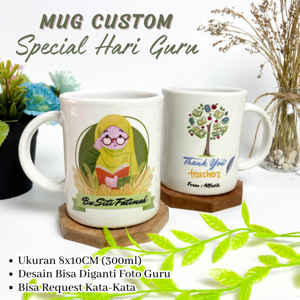 Mug Custom Hari Guru Hampers Mug Tema Guru Terimakasih Guru