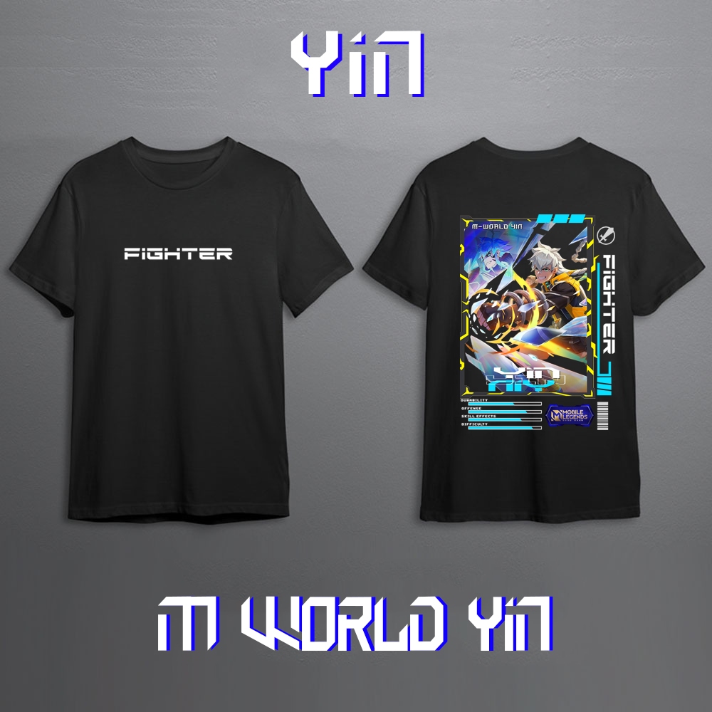 Kaos Pria Mobile Legend Hero Yin Fighter Skin Keren//Kaos Mobile Legend//Kaos ML//Kaos Skin Yin