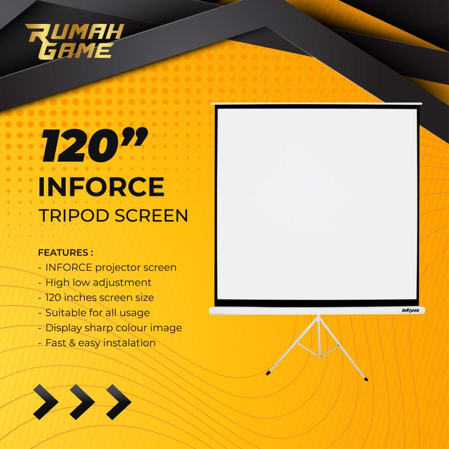 Tripod Screen Projector 120" Portable Tripod Layar Proyektor 120 Inch