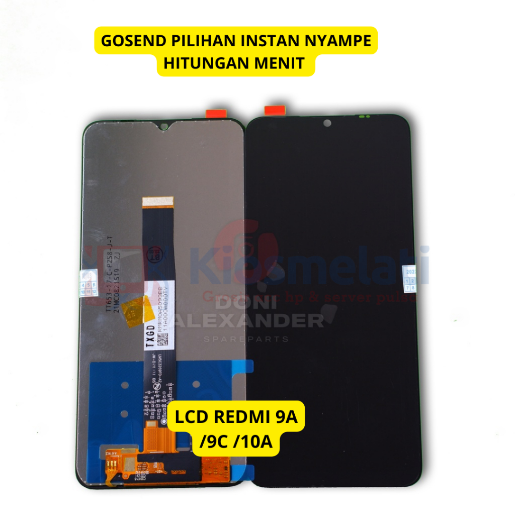 LCD TOUCHSCREEN XIAOMI REDMI 9A REDMI 9C REDMI 10A COMPLETE ORIGINAL 1 SET