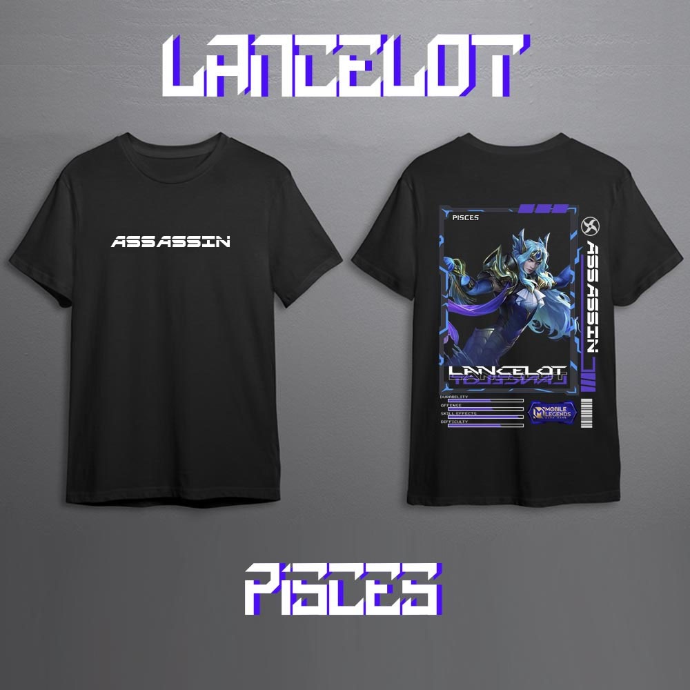 Kaos Pria Mobile Legend Hero Lancelot Assassin Skin Keren//Kaos Mobile Legend//Kaos ML//Kaos Skin Yi