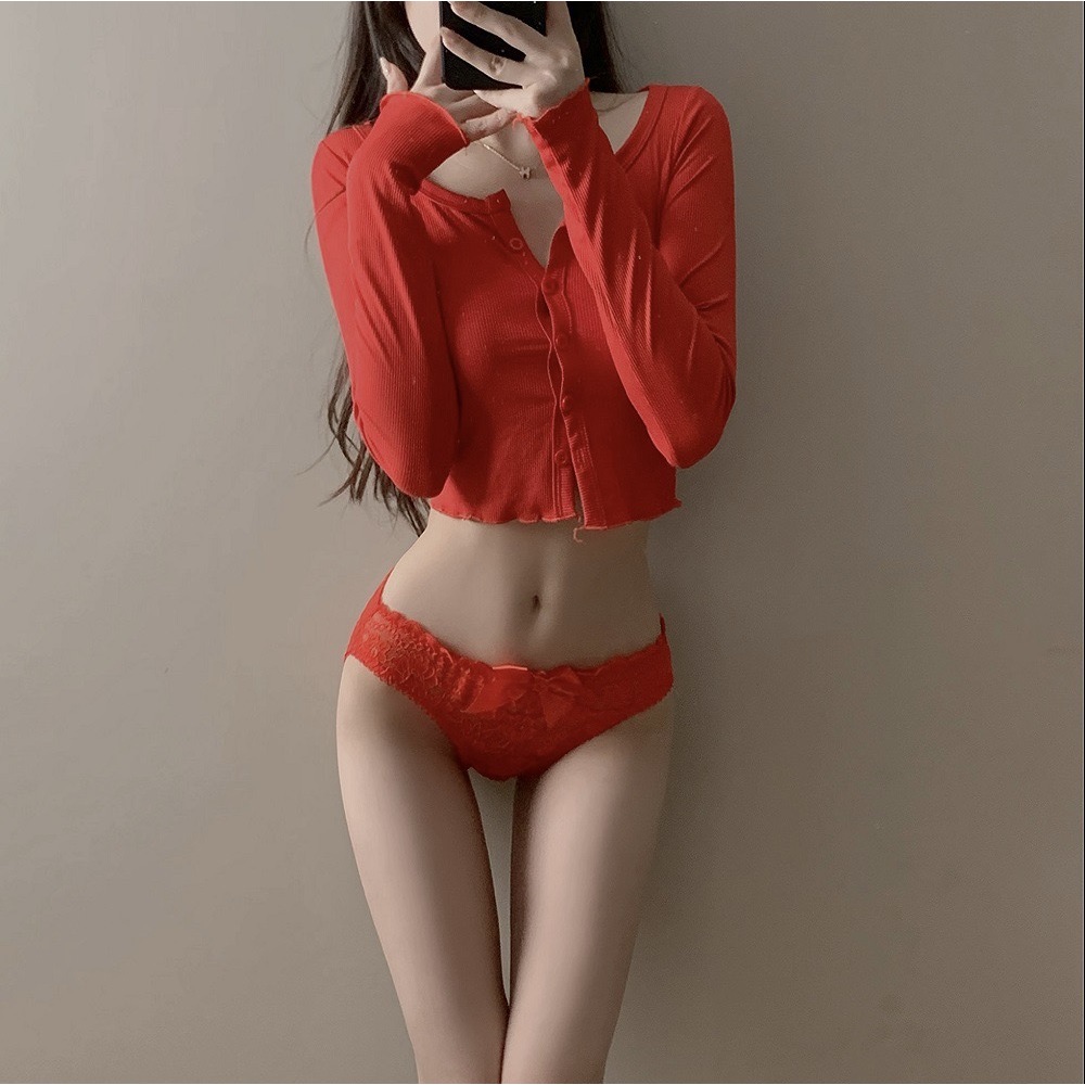 cd Sexy Wanita hot celana dalam renda Mid Waist G String Seksi Naughty Lingerie C262