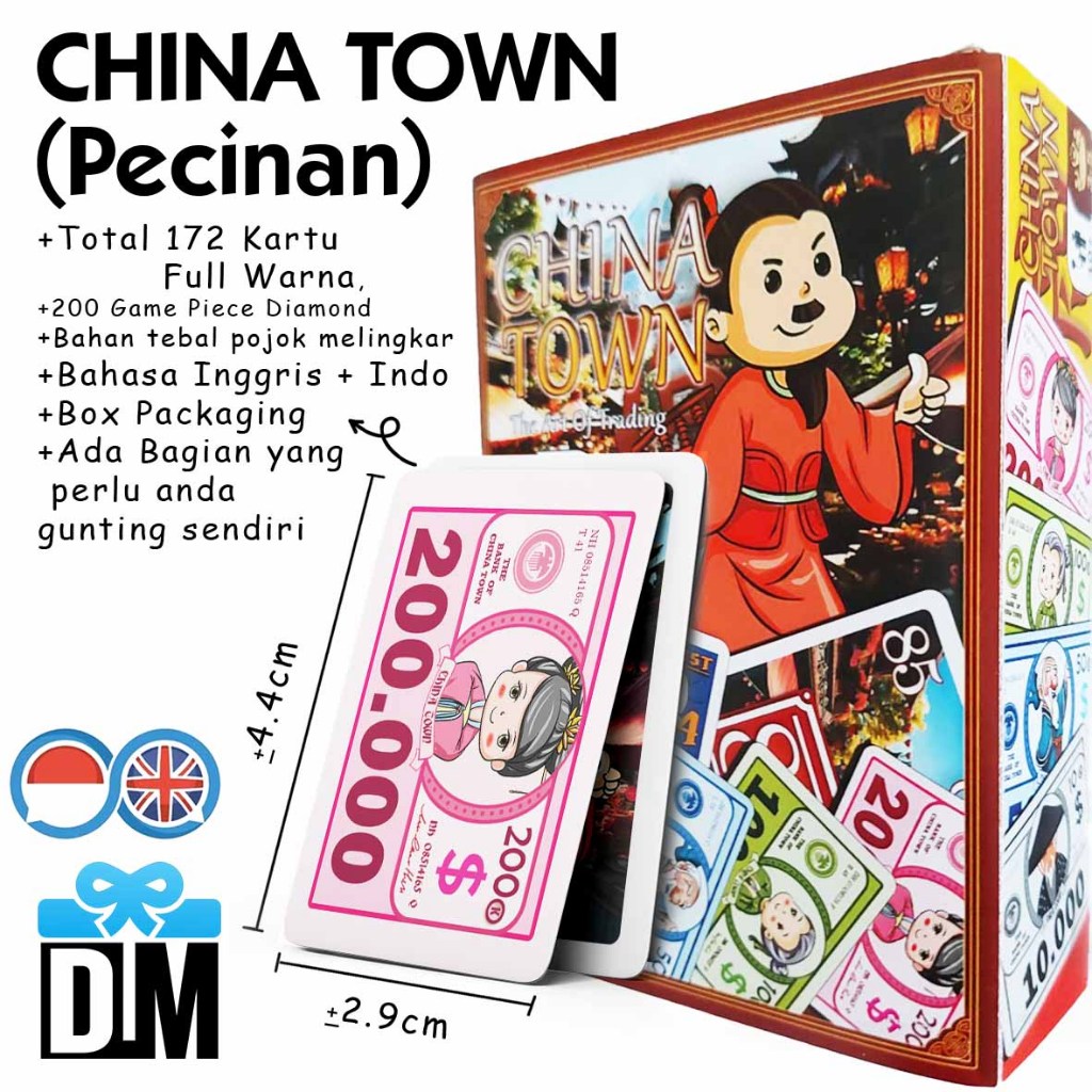 Board Game Kartu Keluarga China Town Pecinan Art Of Trading Seni Negosiasi Pertukaran Perdagangan