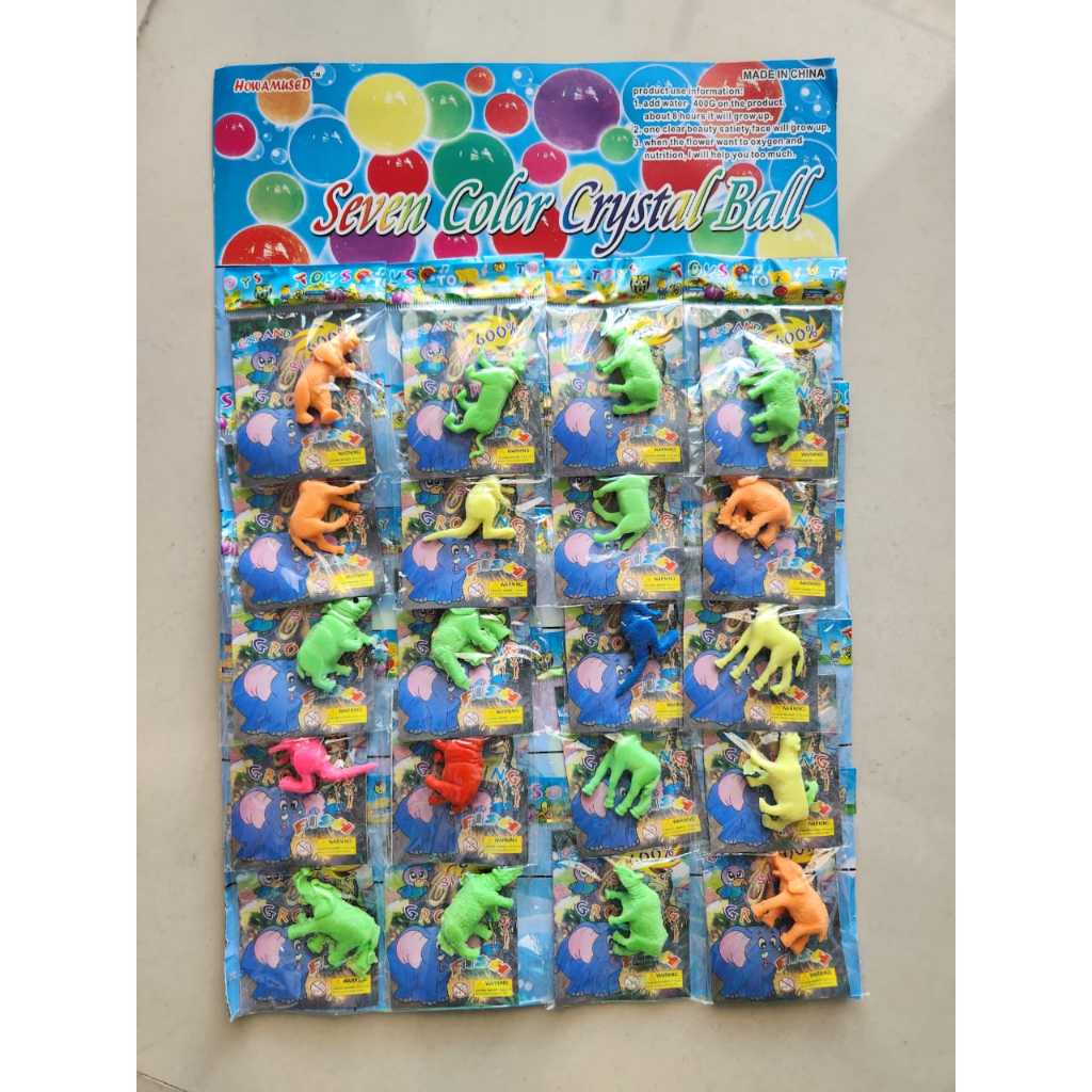 Mainan rendam air / orbeez / growing animals / mainan edukasi