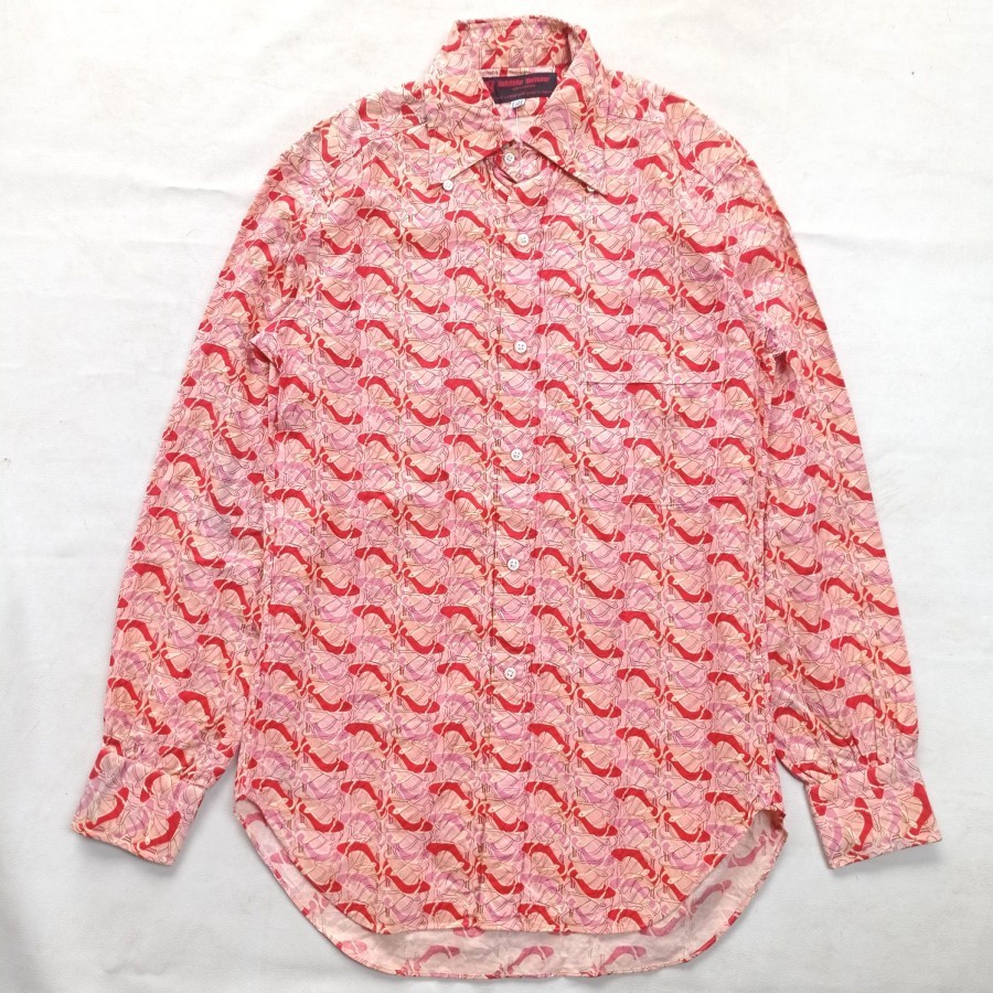 vintage hidehiko yamane evisu japan fullprint casual button down shirt