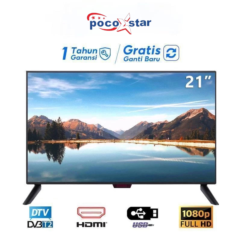 POCOSTAR TV Digital 21 Inch Full HD TV LED Televisi Murah# tv digital#box tv digital#TV#smart tv
