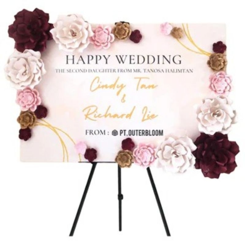 pesanan paper flower bunga papan 630